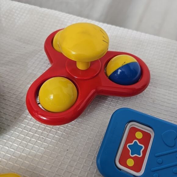 Vintage "Tummy Time" Toys Fisher Price, BATTAT, Disney Rattles, Rollers Activity - Picture 5 of 7